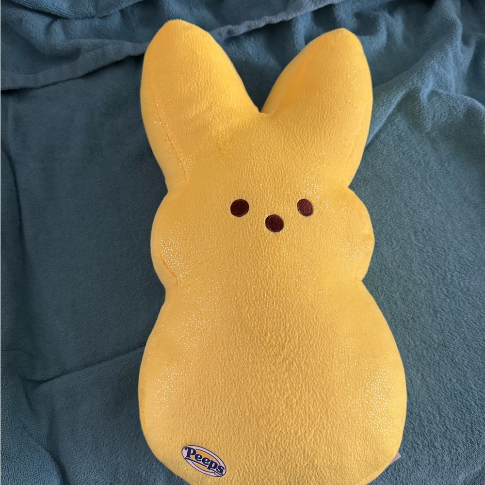 BAB & Peeps collab - beautiful 17” tall plush yellow bunny rabbit stuffed animal